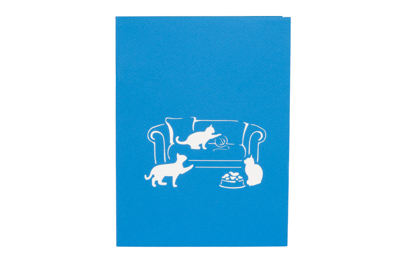 Cats and Sofa Pop Up Card