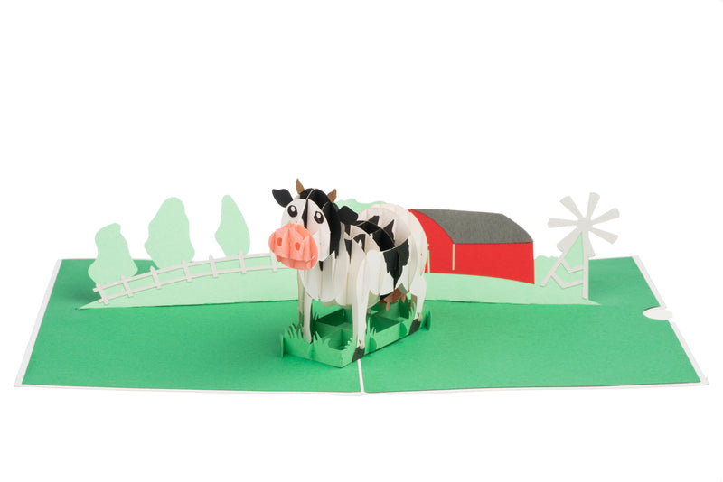 Dairy Cow Farm Pop Up Card