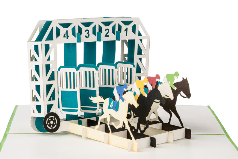 Horse Racing Pop Up Card