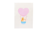 Hot Air Ballon Bear Couple Pop Up Card