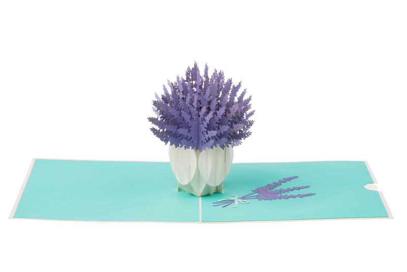 Lavender Vase Pop Up Card