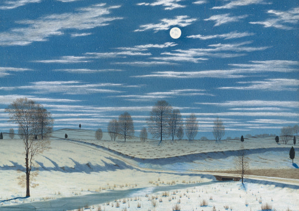 Winter Scene in Moonlight